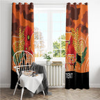 Custom Giants Football ANZAC Window Curtain Gallipoli Camouflage With Poppies