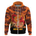 Custom Giants Football ANZAC Zip Hoodie Gallipoli Camouflage With Poppies
