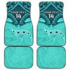 Custom Australia Matildas Car Mats Polynesian Mix Turquoise Marble