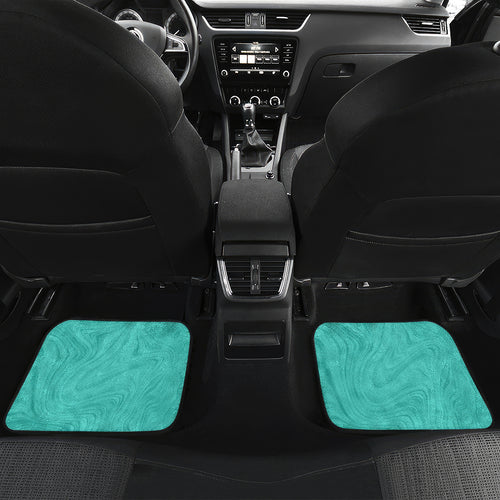 Custom Australia Matildas Car Mats Polynesian Mix Turquoise Marble