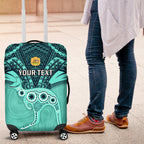 Custom Australia Matildas Luggage Cover Polynesian Mix Turquoise Marble