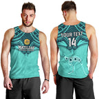 Custom Australia Matildas Men Tank Top Polynesian Mix Turquoise Marble