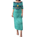 Custom Australia Matildas Puletasi Polynesian Mix Turquoise Marble
