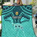 Custom Australia Matildas Quilt Polynesian Mix Turquoise Marble
