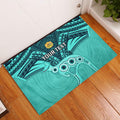 Custom Australia Matildas Rubber Doormat Polynesian Mix Turquoise Marble