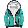 Custom Australia Matildas Sherpa Hoodie Polynesian Mix Turquoise Marble