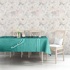 Custom Australia Matildas Tablecloth Polynesian Mix Turquoise Marble