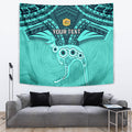 Custom Australia Matildas Tapestry Polynesian Mix Turquoise Marble