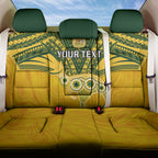 Custom Australia Matildas Back Car Seat Cover Polynesian Mix Gold Marble