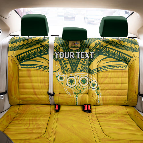Custom Australia Matildas Back Car Seat Cover Polynesian Mix Gold Marble