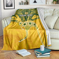 Custom Australia Matildas Blanket Polynesian Mix Gold Marble