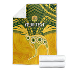 Custom Australia Matildas Blanket Polynesian Mix Gold Marble