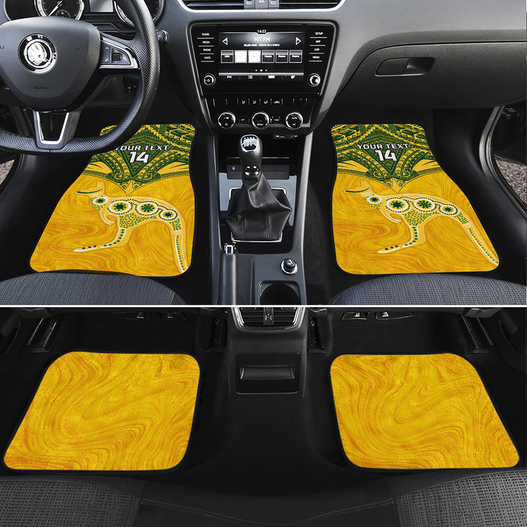 Custom Australia Matildas Car Mats Polynesian Mix Gold Marble