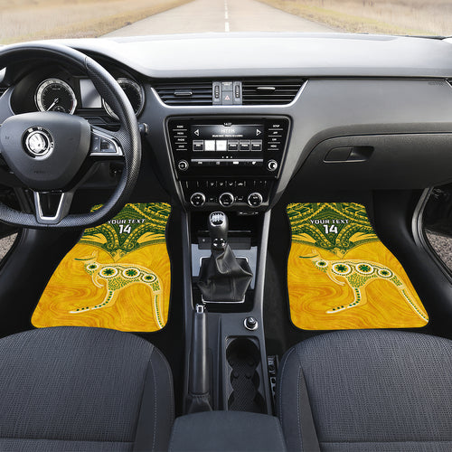 Custom Australia Matildas Car Mats Polynesian Mix Gold Marble