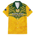 Custom Australia Matildas Family Matching Mermaid Dress and Hawaiian Shirt Polynesian Mix Gold Marble