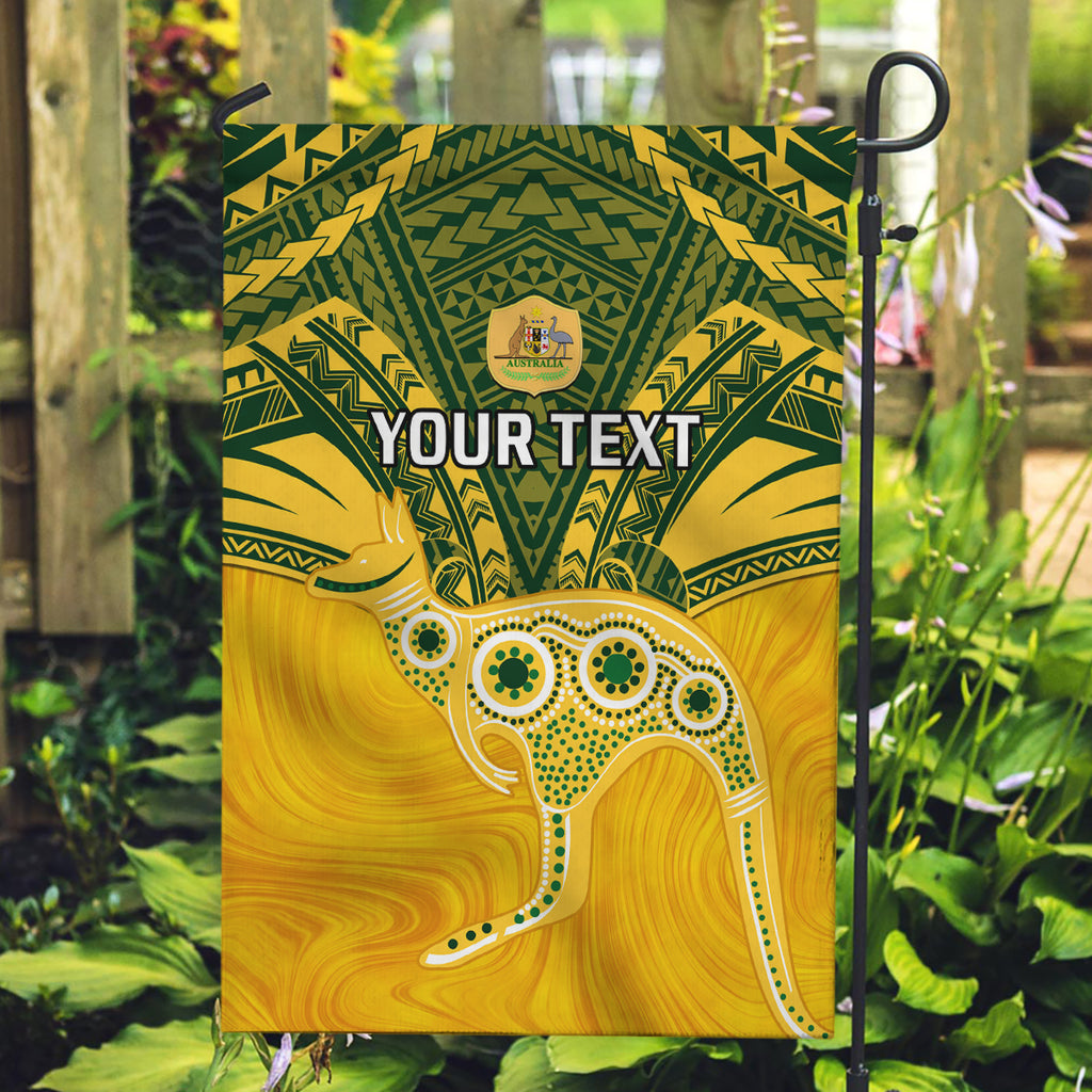 Custom Australia Matildas Garden Flag Polynesian Mix Gold Marble