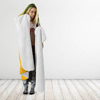 Custom Australia Matildas Hooded Blanket Polynesian Mix Gold Marble