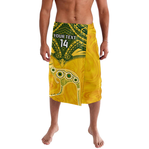 Custom Australia Matildas Lavalava Polynesian Mix Gold Marble