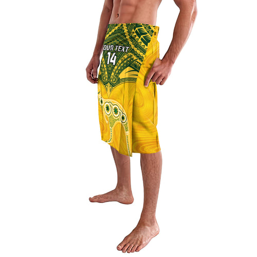 Custom Australia Matildas Lavalava Polynesian Mix Gold Marble