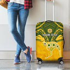 Custom Australia Matildas Luggage Cover Polynesian Mix Gold Marble