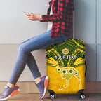 Custom Australia Matildas Luggage Cover Polynesian Mix Gold Marble
