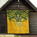 Custom Australia Matildas Quilt Polynesian Mix Gold Marble