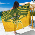 Custom Australia Matildas Sarong Polynesian Mix Gold Marble
