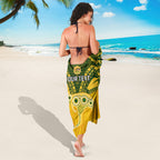 Custom Australia Matildas Sarong Polynesian Mix Gold Marble