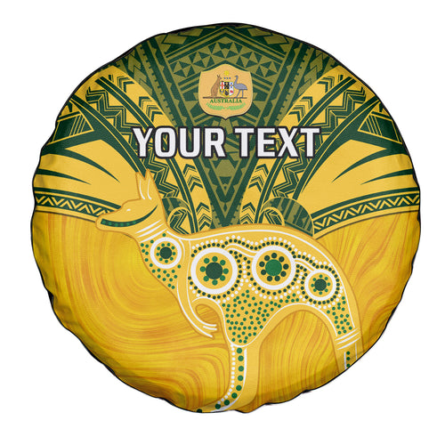 Custom Australia Matildas Spare Tire Cover Polynesian Mix Gold Marble