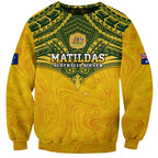 Custom Australia Matildas Sweatshirt Polynesian Mix Gold Marble