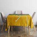 Custom Australia Matildas Tablecloth Polynesian Mix Gold Marble