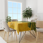Custom Australia Matildas Tablecloth Polynesian Mix Gold Marble