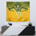Custom Australia Matildas Tapestry Polynesian Mix Gold Marble