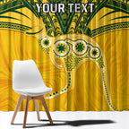 Custom Australia Matildas Window Curtain Polynesian Mix Gold Marble