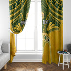 Custom Australia Matildas Window Curtain Polynesian Mix Gold Marble