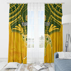 Custom Australia Matildas Window Curtain Polynesian Mix Gold Marble