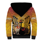 Australia And New Zealand ANZAC Sherpa Hoodie Aussie Kangaroo With Aotearoa Kiwi Lest We Forget
