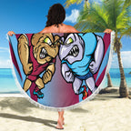 Custom NSW Blues And QLD Maroons Rugby Beach Blanket 2024 Cockroaches Cane toads Together