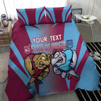 Custom NSW Blues And QLD Maroons Rugby Bedding Set 2024 Cockroaches Cane toads Together