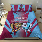Custom NSW Blues And QLD Maroons Rugby Bedding Set 2024 Cockroaches Cane toads Together