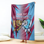 Custom NSW Blues And QLD Maroons Rugby Blanket 2024 Cockroaches Cane toads Together