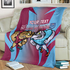 Custom NSW Blues And QLD Maroons Rugby Blanket 2024 Cockroaches Cane toads Together