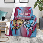 Custom NSW Blues And QLD Maroons Rugby Blanket 2024 Cockroaches Cane toads Together