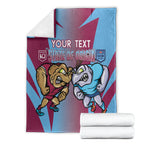 Custom NSW Blues And QLD Maroons Rugby Blanket 2024 Cockroaches Cane toads Together