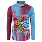 Custom NSW Blues And QLD Maroons Rugby Button Sweatshirt 2024 Cockroaches Cane toads Together