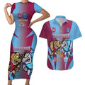 Custom NSW Blues And QLD Maroons Rugby Couples Matching Short Sleeve Bodycon Dress and Hawaiian Shirt 2024 Cockroaches Cane toads Together