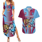 Custom NSW Blues And QLD Maroons Rugby Couples Matching Summer Maxi Dress and Hawaiian Shirt 2024 Cockroaches Cane toads Together