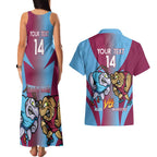 Custom NSW Blues And QLD Maroons Rugby Couples Matching Tank Maxi Dress and Hawaiian Shirt 2024 Cockroaches Cane toads Together