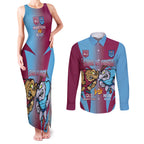 Custom NSW Blues And QLD Maroons Rugby Couples Matching Tank Maxi Dress and Long Sleeve Button Shirt 2024 Cockroaches Cane toads Together