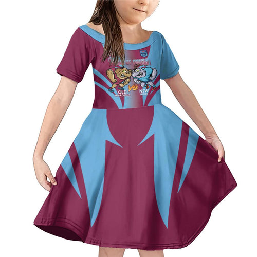 Custom NSW Blues And QLD Maroons Rugby Family Matching Mermaid Dress and Hawaiian Shirt 2024 Cockroaches Cane toads Together